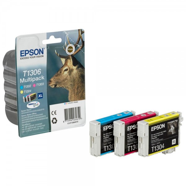 Epson T1306 XL / C13T13064012 Tinten Multipack CMY (3er Set)