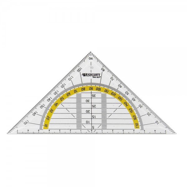 Westcott E-10130 00 Geodreieck transparent (14 cm)