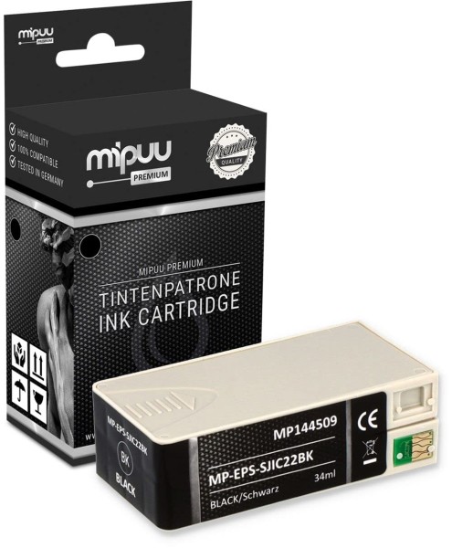 Mipuu Tinte ersetzt Epson SJIC22P / C33S020601 Black