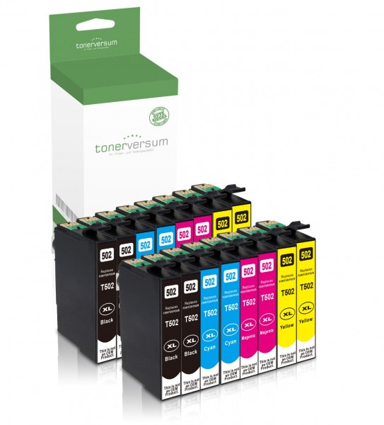Alternativ zu Epson 502 XL Tinten Multipack CMYK (16er Set)