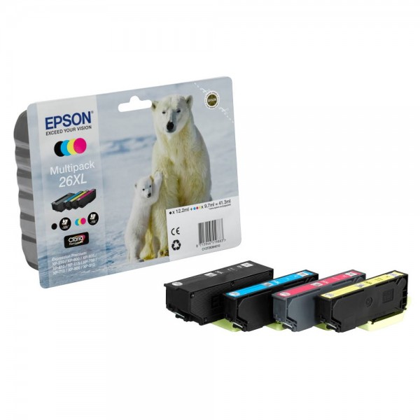 Epson 26 XL / C13T26364010 Tinten Multipack (4er Set)