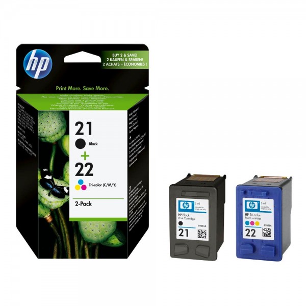 HP 21 / 22 / SD367AE Tinten Multipack (1x Black / 1x Color)