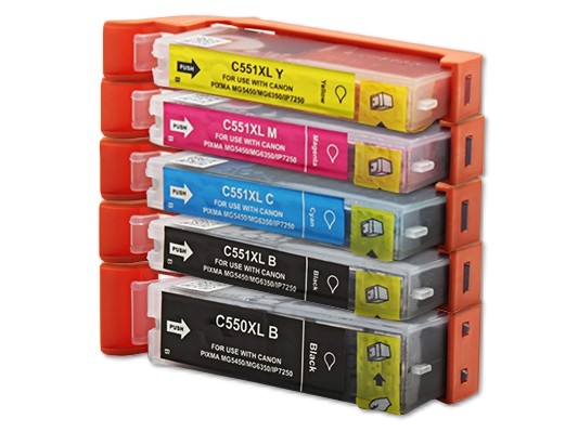 Alternativ zu Canon CLI-551 XL / PGI-550 XL Tinten Multipack CMYK (5er Set)