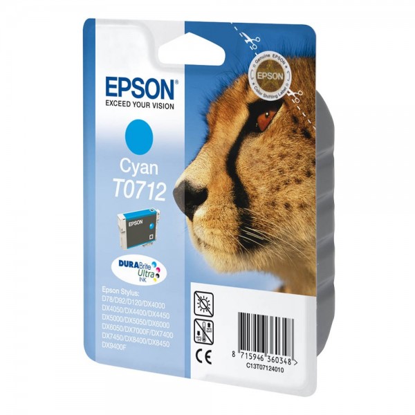 Epson T0712 / C13T07124012 Tinte Cyan