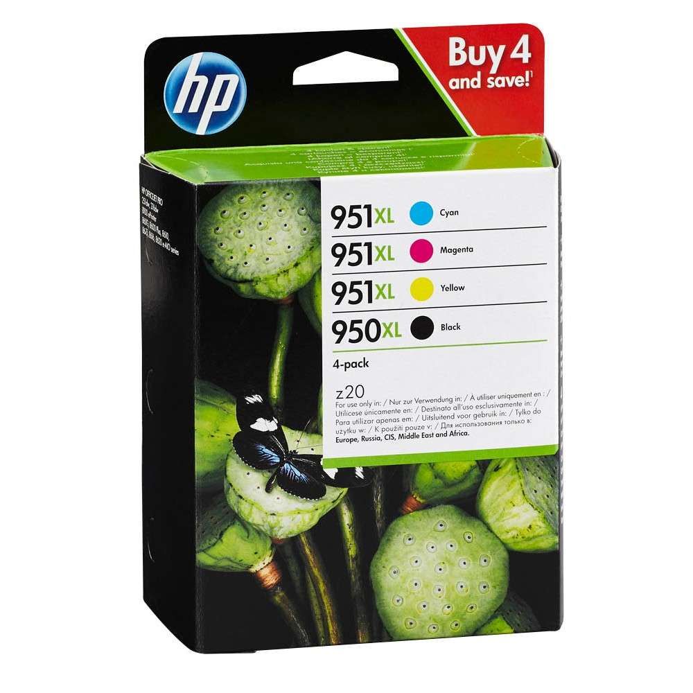 Hp 950 951xl Officejet Value Pack HP 950 XL / HP 951 XL / C2P43AE Tinten Multipack CMYK (4er Set