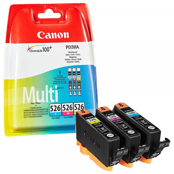 Canon CLI-526 / 4541B009 Tinten Multipack CMY (3er Set)