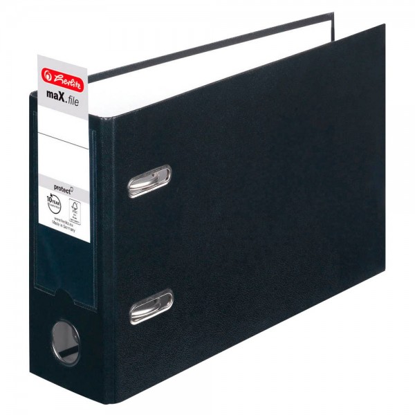 Herlitz max.file Ordner schwarz DIN A5 quer (8,0 cm)