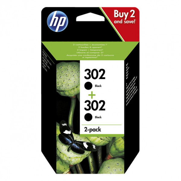 HP 302 / 1VV49AE Tinte Black (2er Pack)