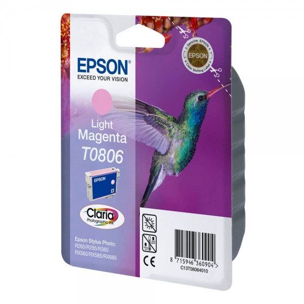 Epson T0806 / C13T08064010 Tinte Light-Magenta