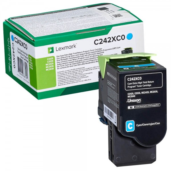 Lexmark C242XC0 Toner Cyan