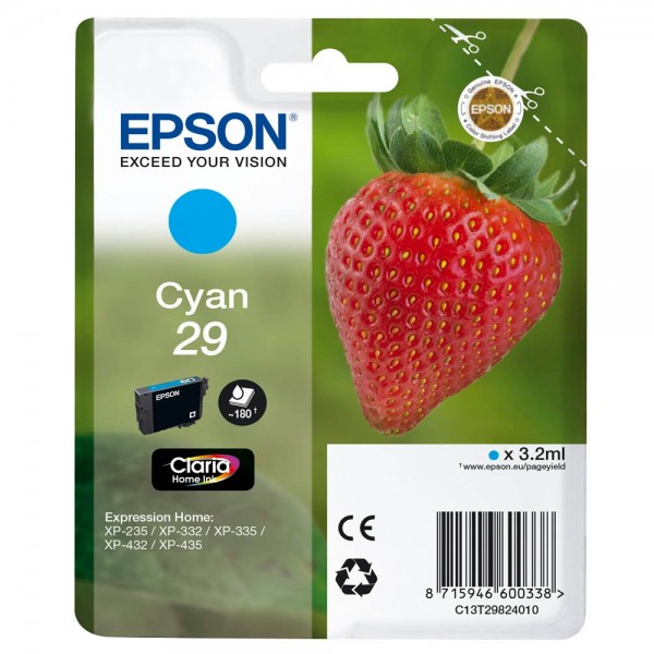 Epson 29 / C13T29824012 Tinte Cyan