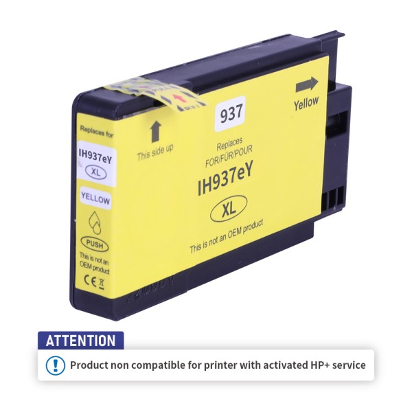 Kompatibel zu HP 937e / 4S6W8NE Tinte Yellow