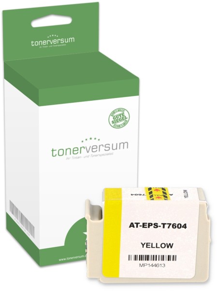 Alternativ zu Epson T7604 / C13T76044010 Tinte Yellow
