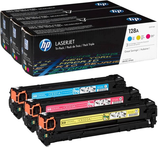 HP CF371AM / 128A Toner Multipack CMY (3er Set)