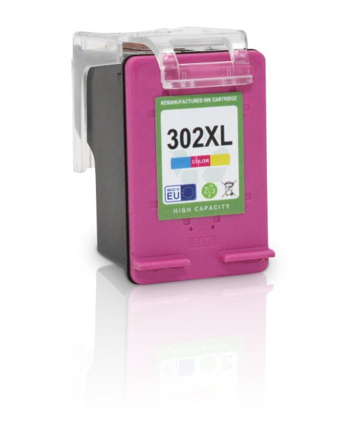 Kompatibel zu HP 302 XL / F6U67AE Tinte Color mit Füllstandsanzeige