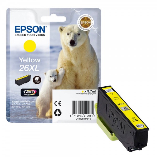 Epson 26 XL / C13T26344012 Tinte Yellow