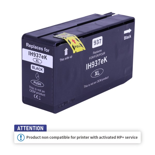 Kompatibel zu HP 937e / 4S6W9NE Tinte Black