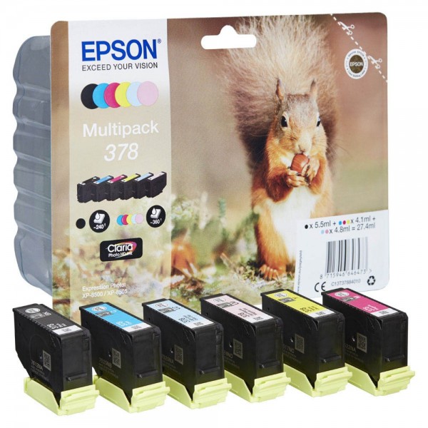 Epson 378 / C13T37884010 Tinten Multipack CMYK (6er Set)
