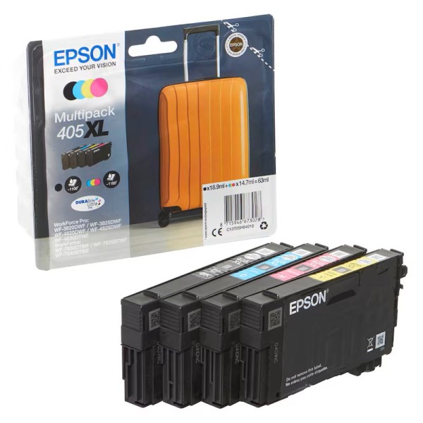 Epson C13T05H64010 / 405XL Druckerpatronen schwarz, cyan, magenta, gelb 4er-Set