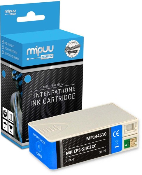 Mipuu Tinte ersetzt Epson SJIC22P / C33S020602 Cyan