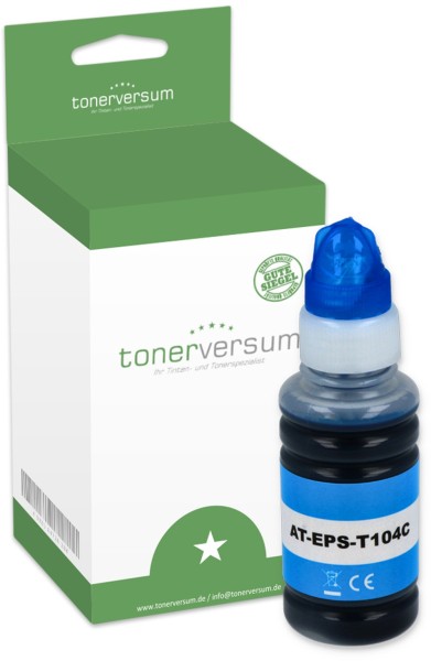 Alternativ zu Epson 104 / C13T00P240 Nachfüll-Tinte Cyan 70 ml