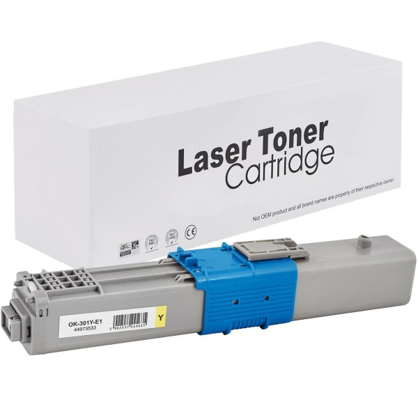 Alternativ zu OKI C301 / 44973533 Toner Yellow