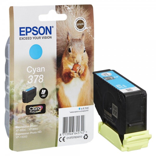 Epson 378 / C13T37824010 Tinte Cyan