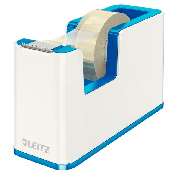 Leitz Klebefilmabroller WOW Duo Colour perlweiß / blau