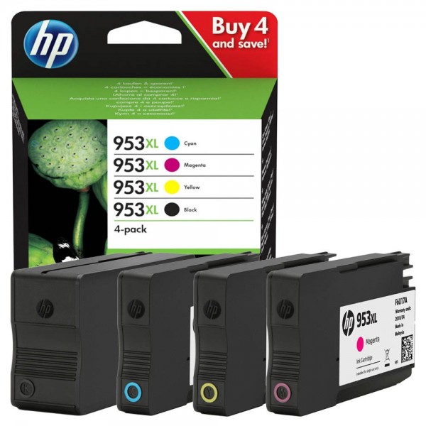 HP 953 XL / 3HZ52AE Tinten Multipack CMYK (4er Set)