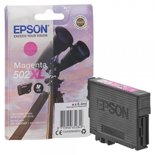 Epson 502 XL / C13T02W34010 Tinte Magenta