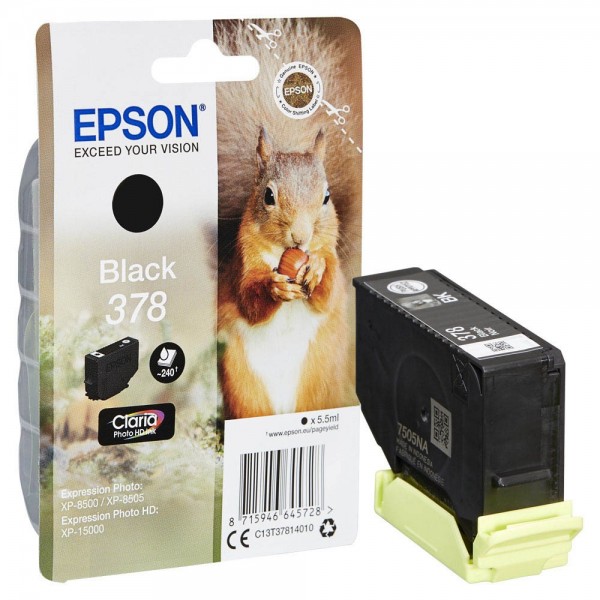 Epson 378 / C13T37814010 Tinte Black