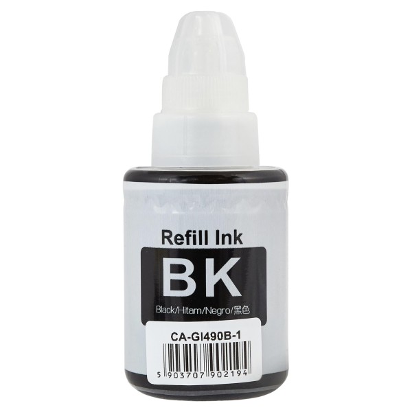 Kompatibel zu Canon GI-490B / 0663C001 Nachfüll-Tinte Black