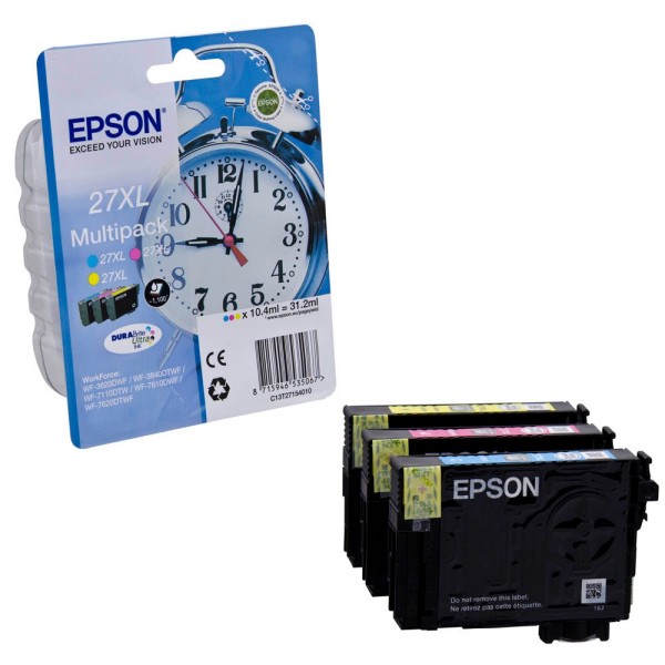 Epson 27 XL / C13T27154012 Tinten Multipack (3er Set)
