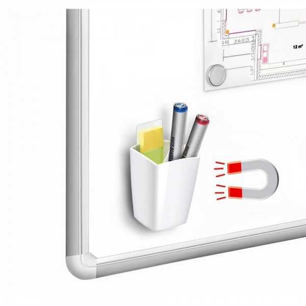 Cep Stiftehalter magnetische Rückseite zwei Fächer weiß