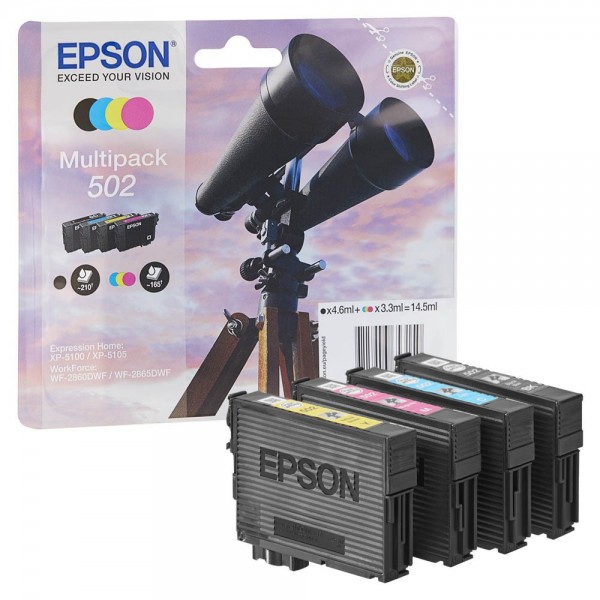 Epson 502 / C13T02V64010 Tinten Multipack CMYK (4er Set)
