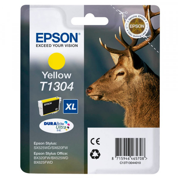 Epson T1304 XL / C13T13044010 Tinte Yellow