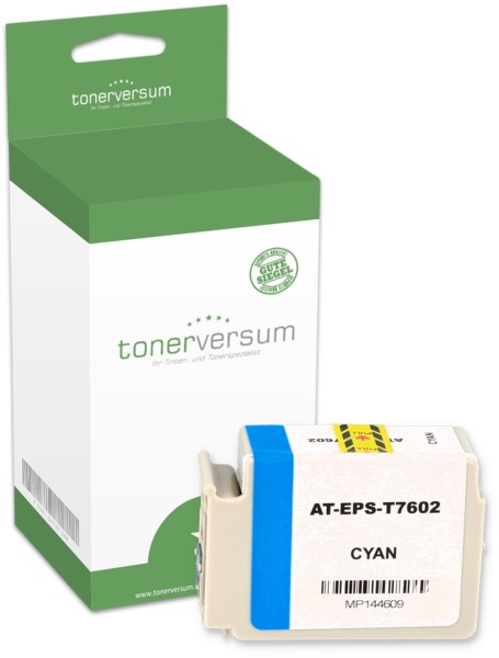Alternativ zu Epson T7602 / C13T76024010 Tinte Cyan