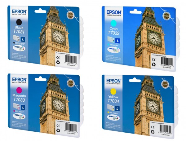 Epson T7031L T7032L T7033L T7034L Tinten Multipack CMYK (4er Set)