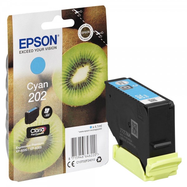 Epson 202 / C13T02F24010 Tinte Cyan