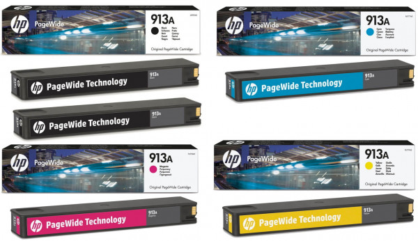 HP 913A / L0R95AE F6T79AE F6T77AE F6T78AE Tinten Multipack CMYK (5er Set)