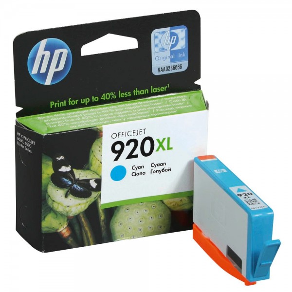 HP 920 XL / CD972AE Tinte Cyan