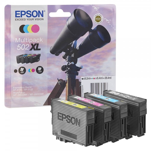 Epson 502 XL / C13T02W64010 Tinten Multipack CMYK (4er Set)