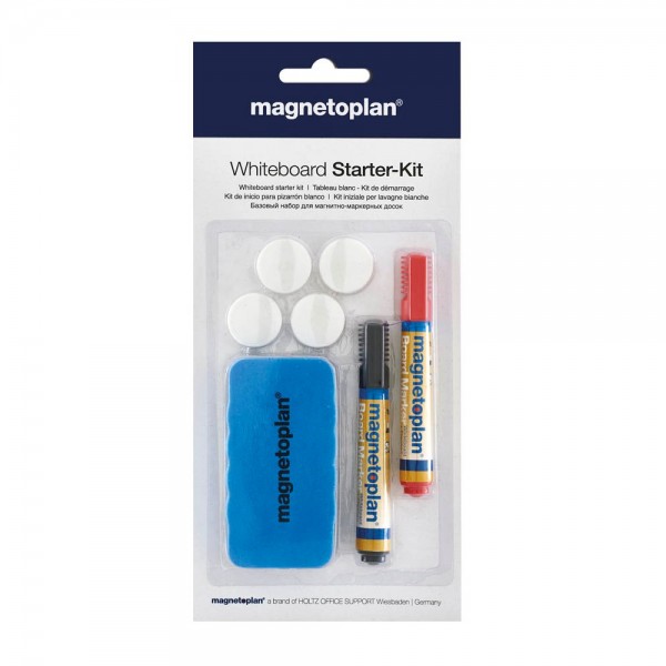 magnetoplan Whiteboard Starter-Kit (4x Magnet, 2x Marker, 1x Tafellöscher)